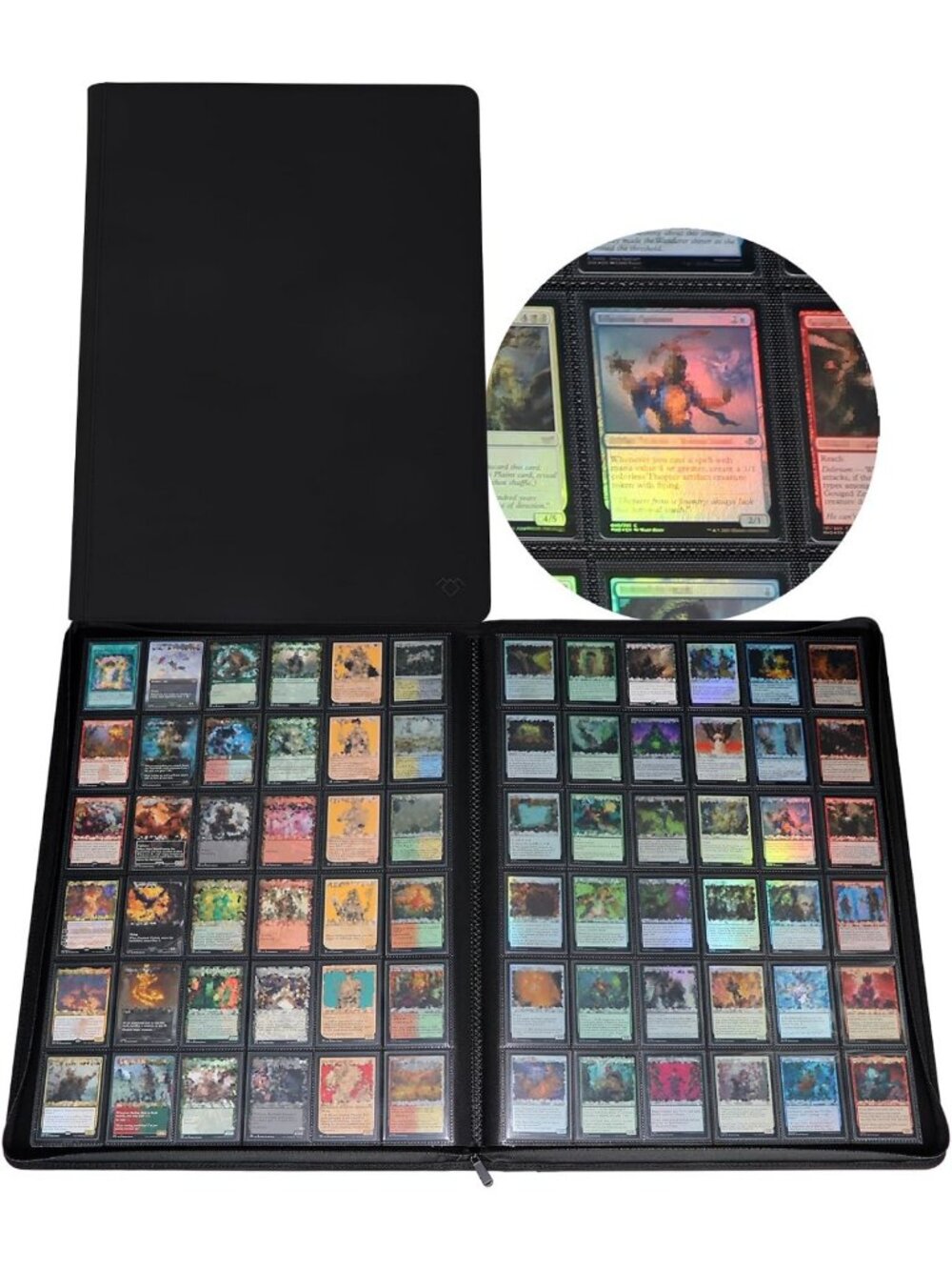 36-Pocket Trading Card Binder - Holds 2304 Cards, Zipper Album for TCG & Sports